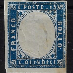 1863 15 c. azzurro ND