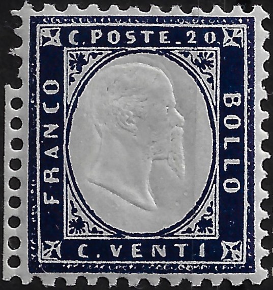 1862 20 c. indaco