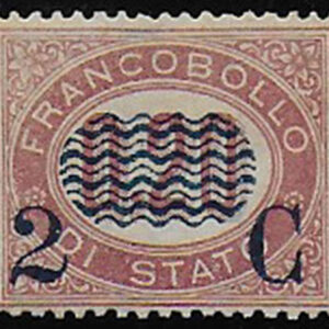 1878 2 c. su 20 c. lacca