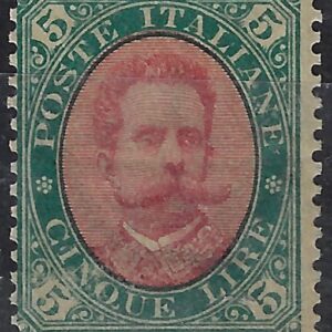 1889 5 L. verde carminio