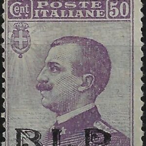 1922 B. L. P. - BLP 50 c. violetto sopr.Nera
