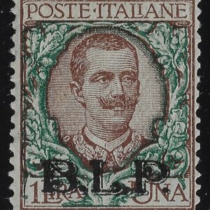 1922 B. L. P. - BLP 1 L. bruno verde sopr. azzurra