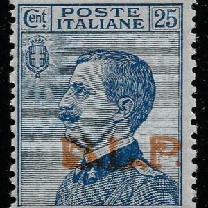 1923 B. L. P. - BLP 25 c. azzurro sopr. Arancio