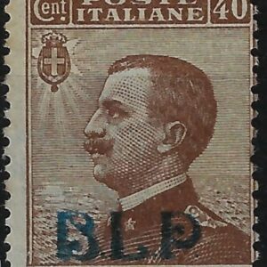 1920 B. L. P. - BLP 40 c. bruno sopr. azzurra