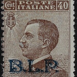 1922 B. L. P. - BLP 40 c. bruno sopr. azzurra