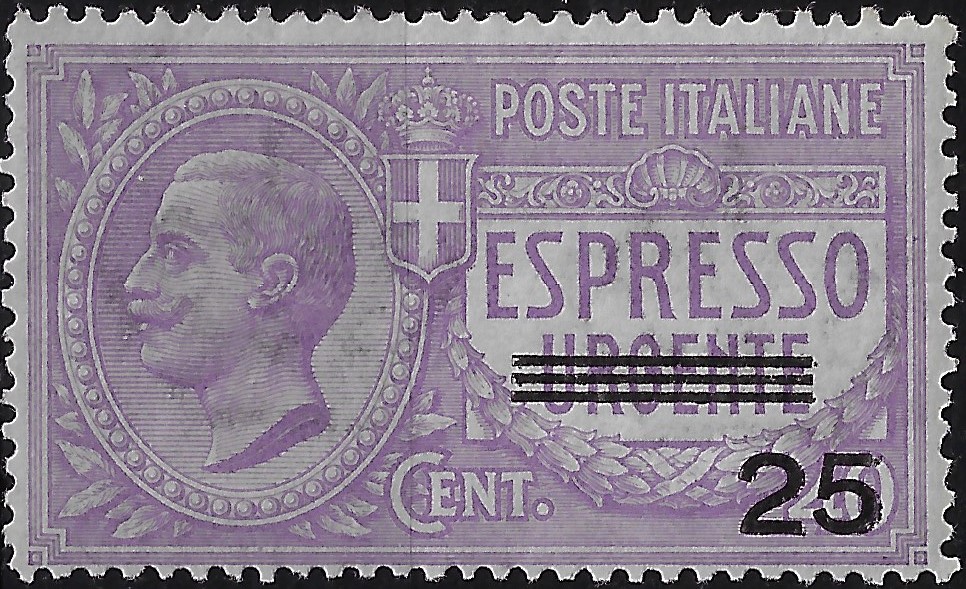 1917 Espressi sovrastampato 25 su 40