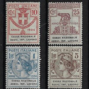1925 Enti Parastatali Cassa infortuni lavoro serie completa