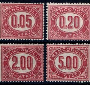1875 Servizio Cifra in Ovale © serie completa