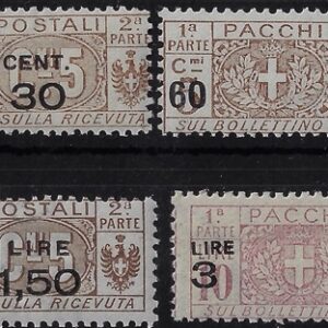 1923 Pacchi postali Stemma sovrastampato serie completa