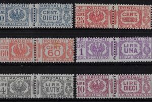 1927 Pacchi postali Aquila e Fasci serie completa