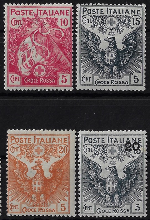 1915 Croce Rossa serie completa