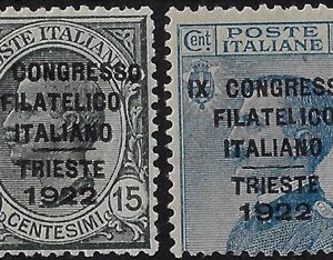 1922 Congresso Filatelico © serie completa