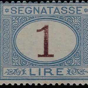 1870 Segnatasse Cifra in ovale 1 Lira