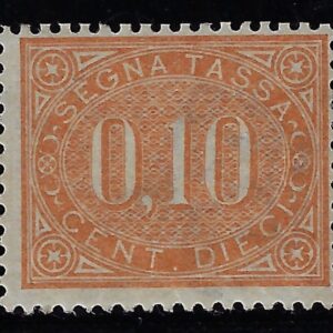 1869 Segnatasse 10 c arancio ©