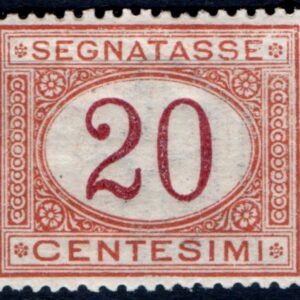 1890 Segnatasse Cifra in ovale 20 c.