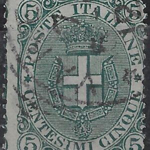 1889 5 c. verde scuro