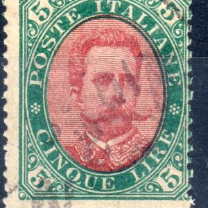 1889 5 L. verde carminio