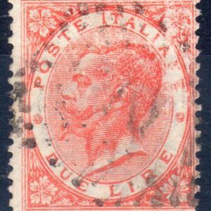 1863 2 L. scarlatto De la Rue