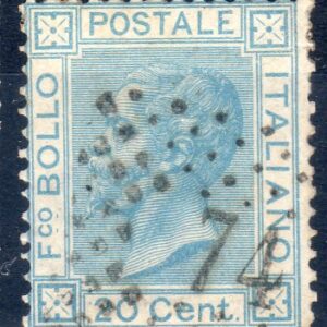 1867 20 c. azzurro De La Rue