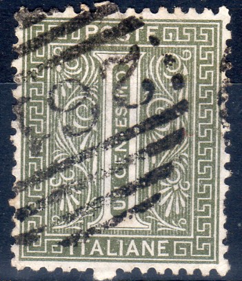 1863 1 c. verde Torino