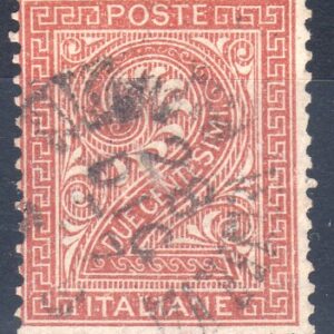 1863 2 c. rosso mattone Torino