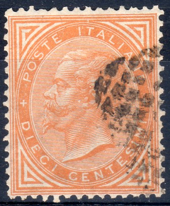 1863 10 c. ocra Torino