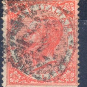 1863 2 L. scarlatto Torino
