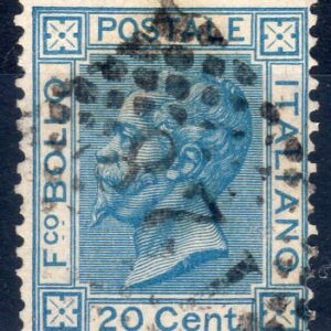 1867 20 c. azzurro Torino