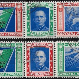 1933 Posta Aerea Coppia di Trittici serie completa
