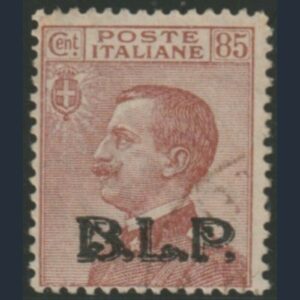 1923 B. L. P. - BLP 85 c. bruno rosso sopr.Nera