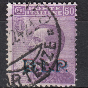 1922 B. L. P. - BLP 50 c. violetto sopr.Nera