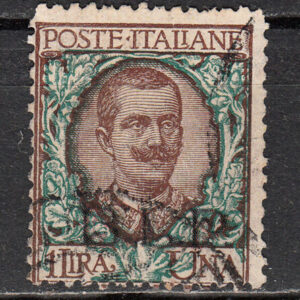 1922 B. L. P. - BLP 1 L. bruno verde sopr. azzurra