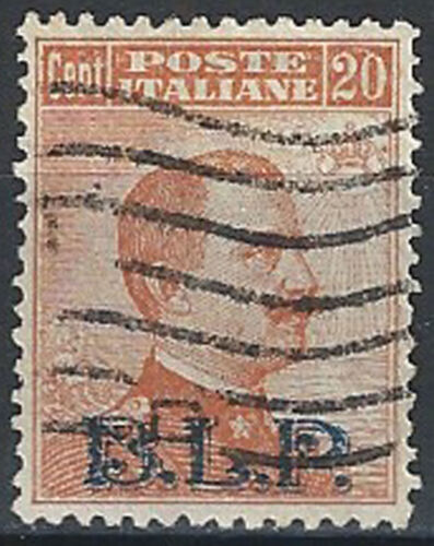 1922 B. L. P. - BLP 20 c. arancio sopr. azzurra