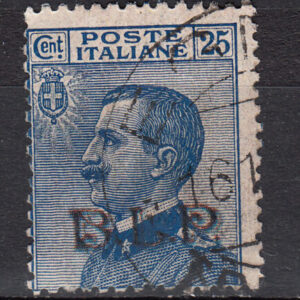 1922 B. L. P. - BLP 25 c. azzurro sopr.Nera