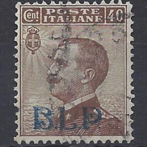 1922 B. L. P. - BLP 40 c. bruno sopr. azzurra