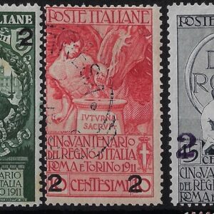 1913 Unità Soprastampata serie completa