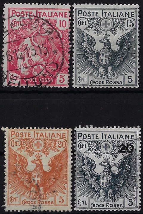 1915 Croce Rossa serie completa
