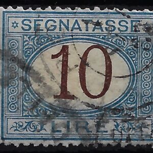 1870 Segnatasse Cifra in ovale 10 Lire