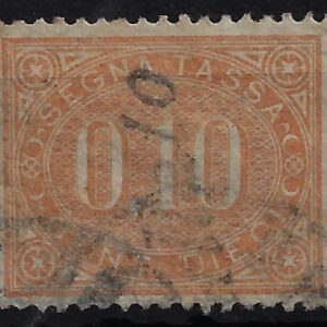 1869 Segnatasse 10c arancio