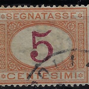 1890 Cifra in ovale 5 c.