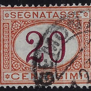 1890 Segnatasse Cifra in ovale 20 c.