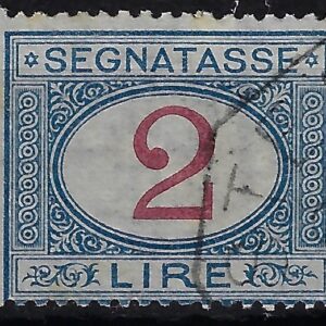 1890 Cifra in ovale 2 Lire
