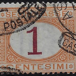1870 Segnatasse Cifra in ovale 1 c.