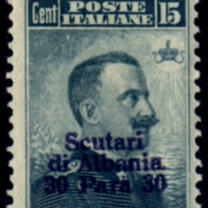 1916 20 Cent. su 30 Piastre su 15 cent.