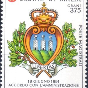 1991 Convenzione postale con la Repubblica di S Marino