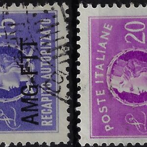 1949-52 Recapito Autorizzato £. 15 + £. 20 Trieste