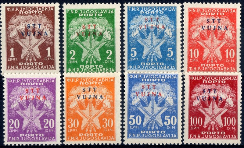 1952 Segnatasse Segnatasse di Jugoslavia del 1949 soprastampati