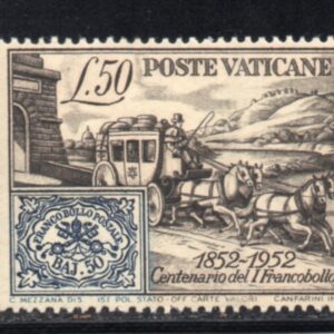 1952 Centenario dei primi francobolli Stato Pontificio