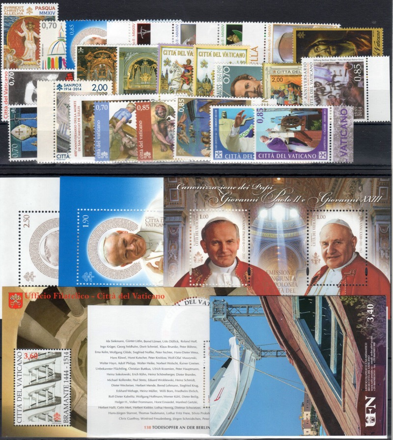 2014 Annata completa con foglietti e Libretto
