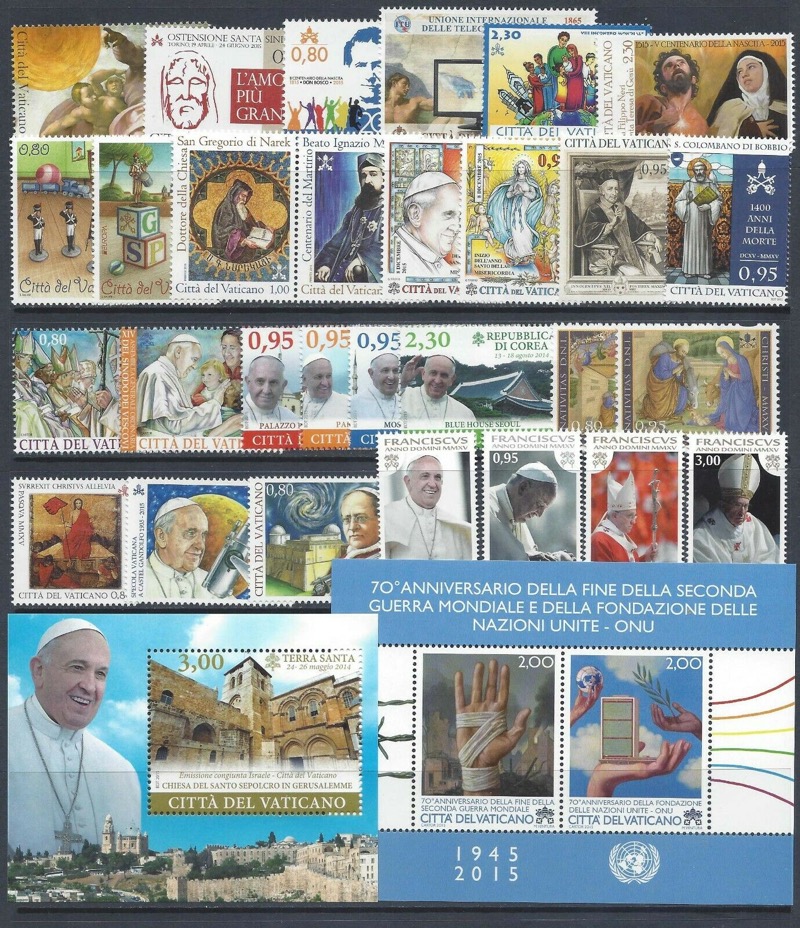 2015 Annata completa con foglietti e Libretto